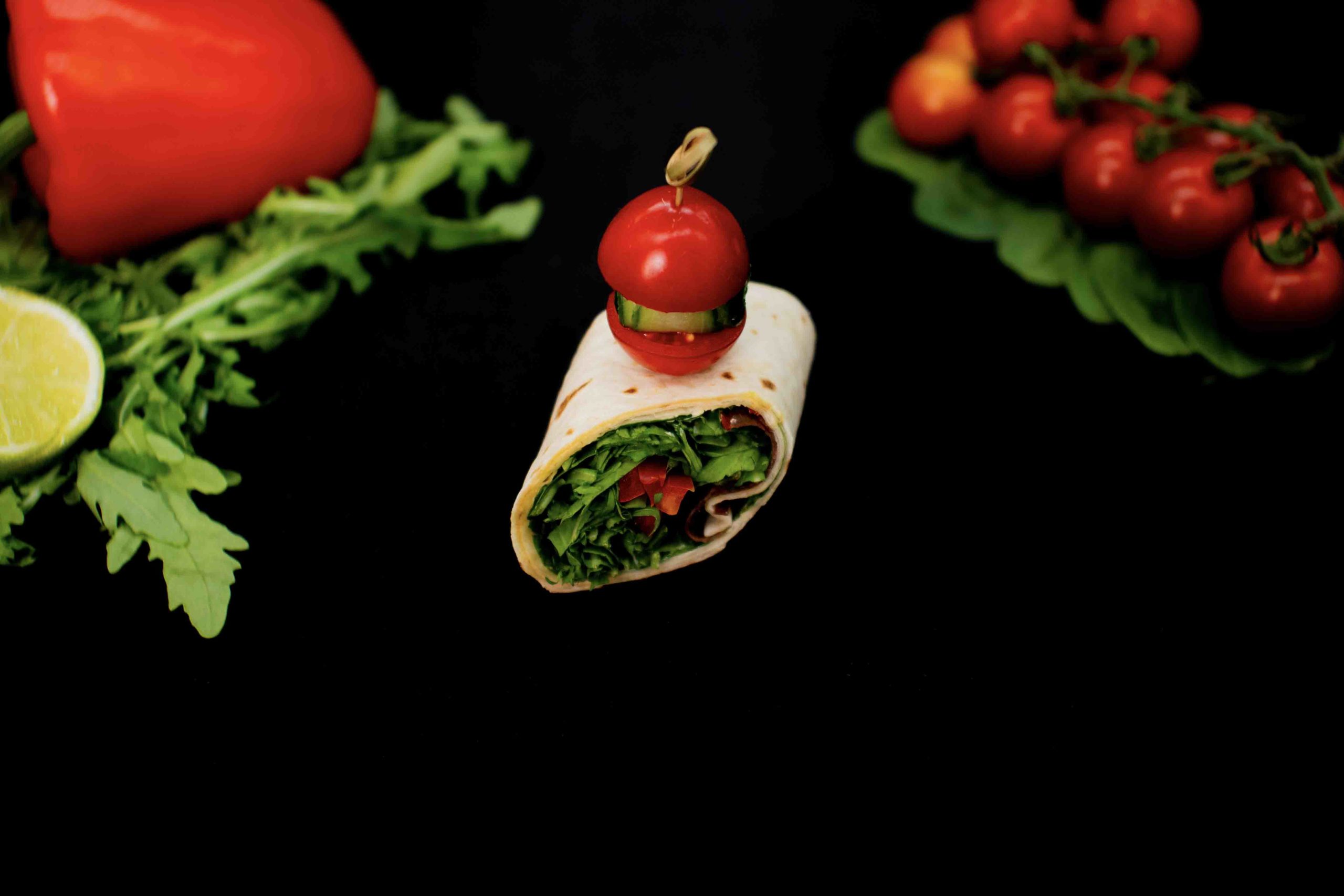Mini-Tortilla-Wrap mit Schinken (Rind) &amp; frischem Gemüse - Max &amp; Murat ...