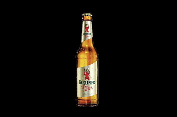 Eine Flasche Berliner Pilsener Bier
